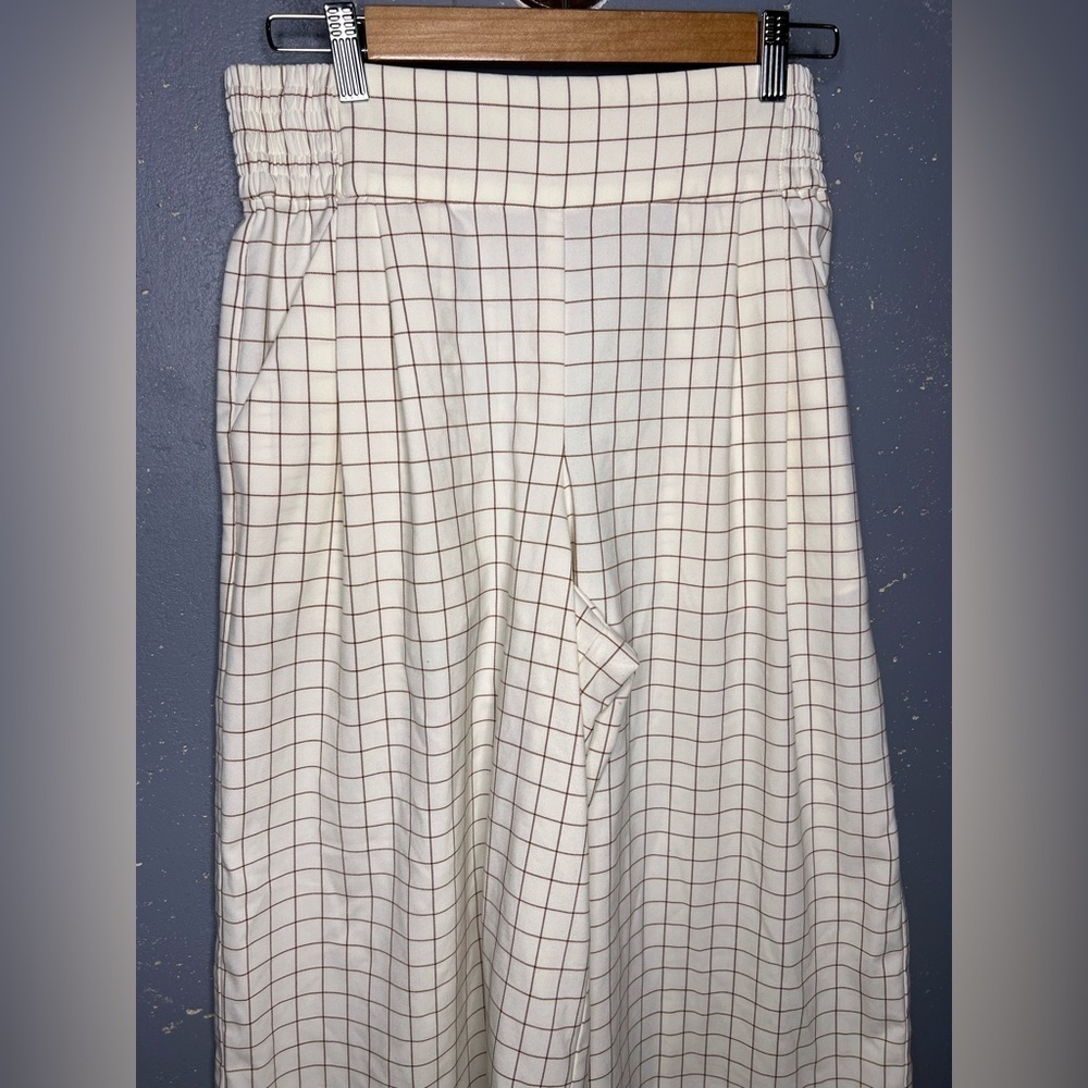 Sunday Best Sullivan Checkered Wide Leg Pant in Amber Earth (M) - Picture 4 of 8